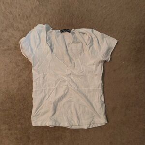 Brandy Melville White Short Sleeve Top
